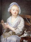 Jean-Baptiste Greuze The wool Winder oil painting on canvas
